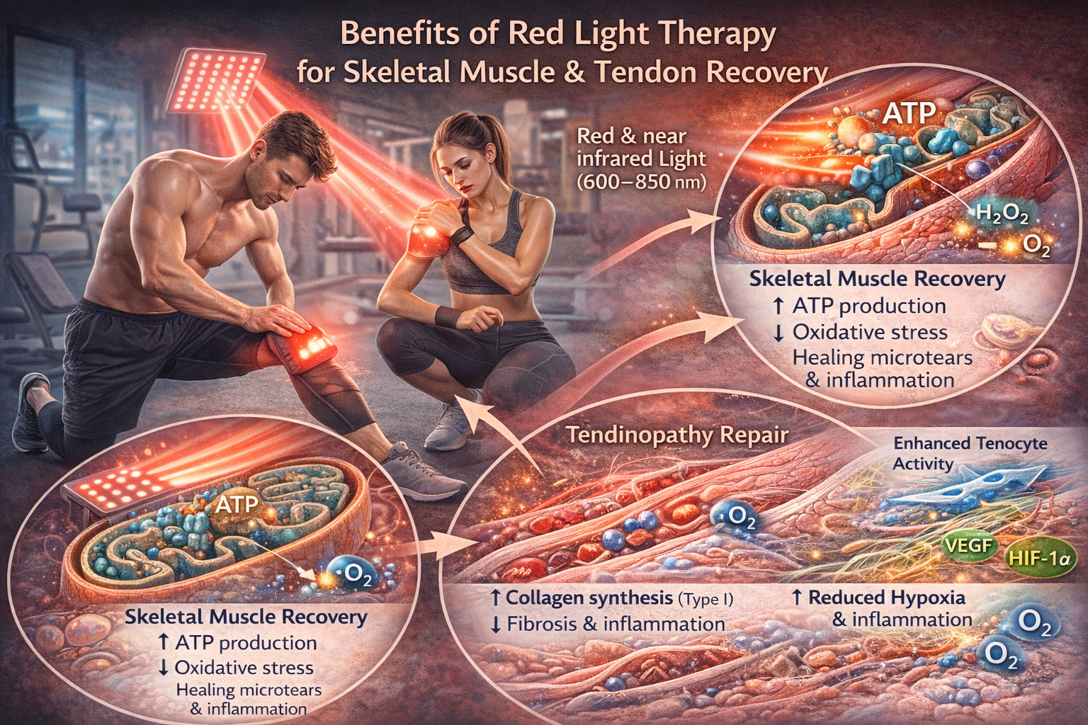 Benefits of red light muscle and tendon