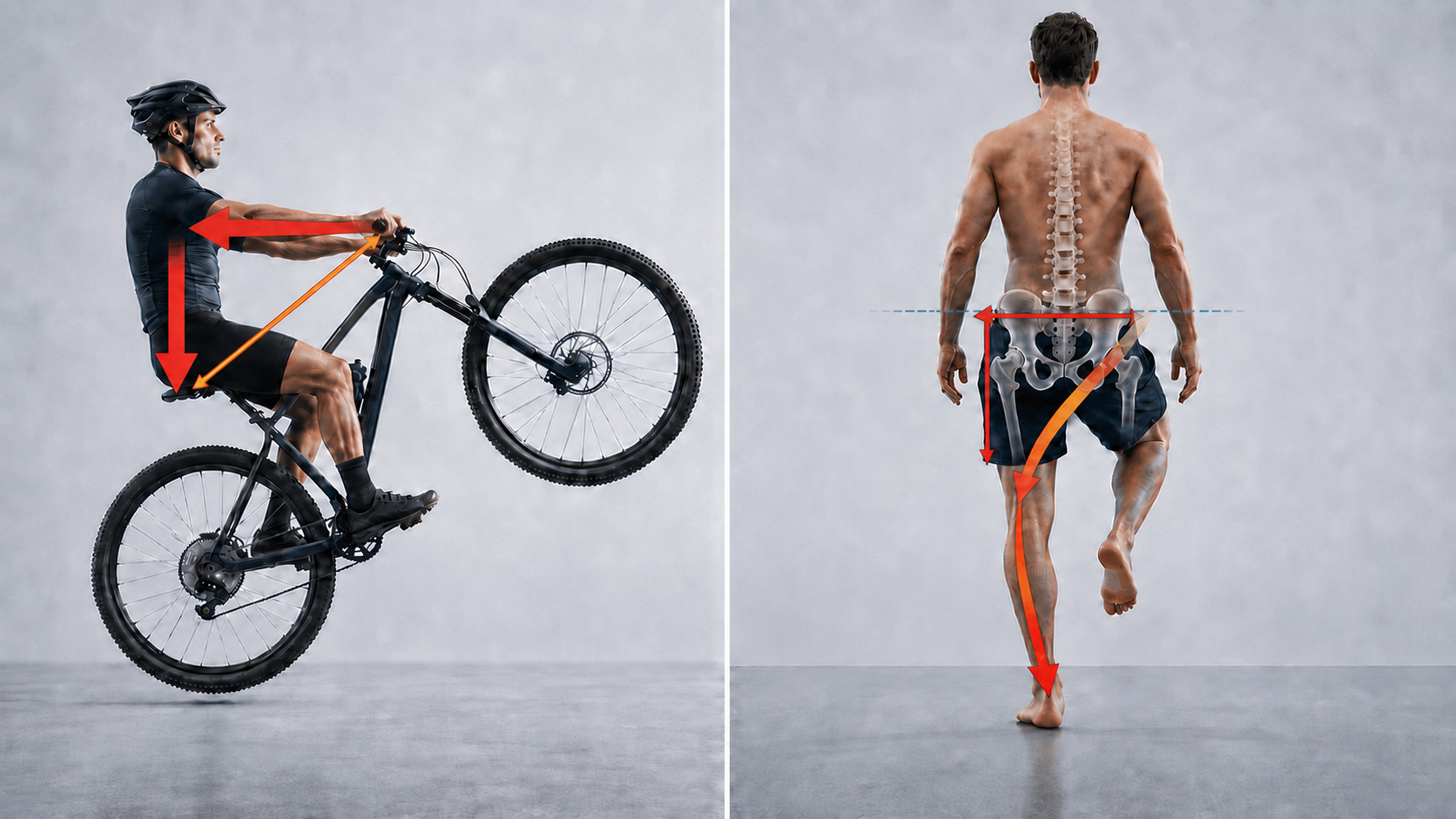 Biomechanical comparison of bicycle balance and forces acting on the pelvis during single-leg stance